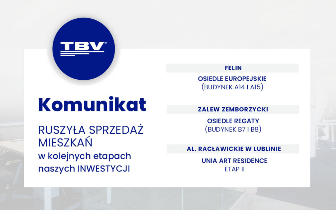 Komunikat Ruszyła Sprzedaż Mieszkań